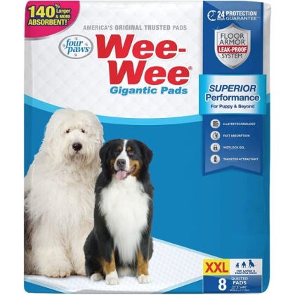 Four Paws Gigantic Wee Wee Pads - 8 count