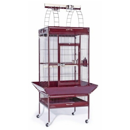 Large Select Wrought Iron Play Top Bird Cage - Pewter